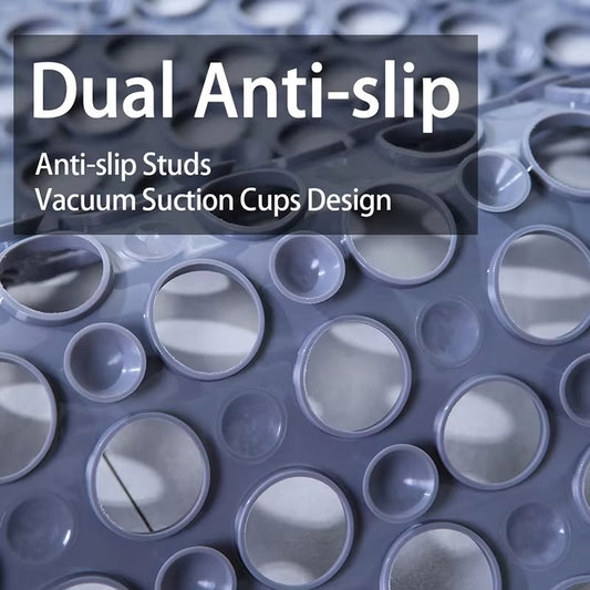 Silicone Non-Slip with Anti Slip Suction Cups Bath Mat