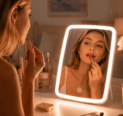 LED Makeup Mirror with Adjustable Warm Light