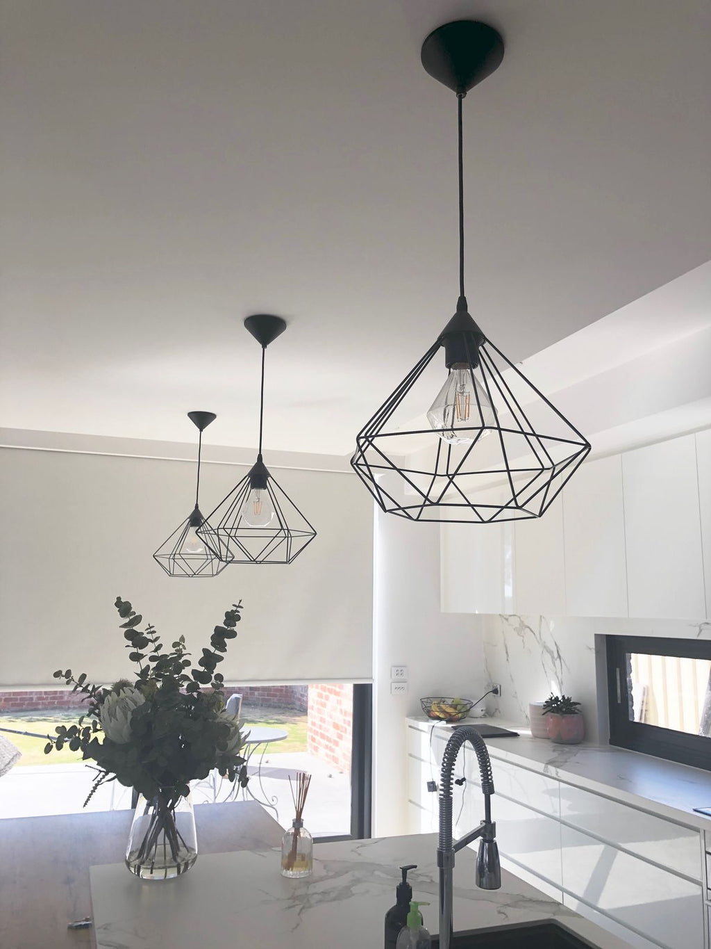 Geometric Pendant Hanging Light Holder ( Without Bulb )
