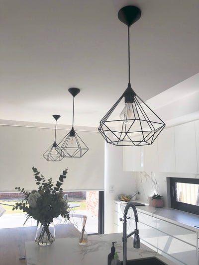 Geometric Pendant Hanging Light Holder ( Without Bulb )