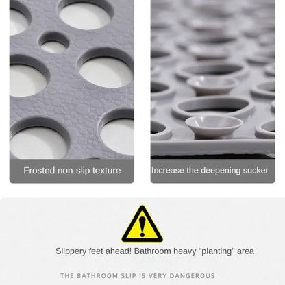 Silicone Non-Slip with Anti Slip Suction Cups Bath Mat