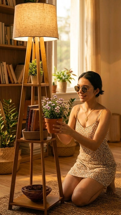 Wooden Floor lamp