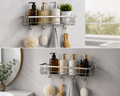 Stainless Steel Bathroom Rack with 4 Hooks