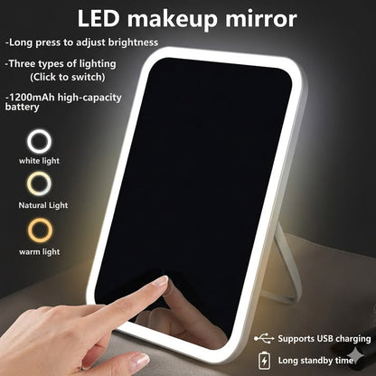 LED Makeup Mirror with Adjustable Warm Light