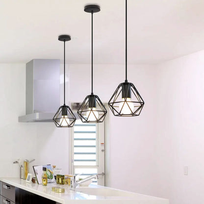 Geometric Pendant Hanging Light Holder ( Without Bulb )