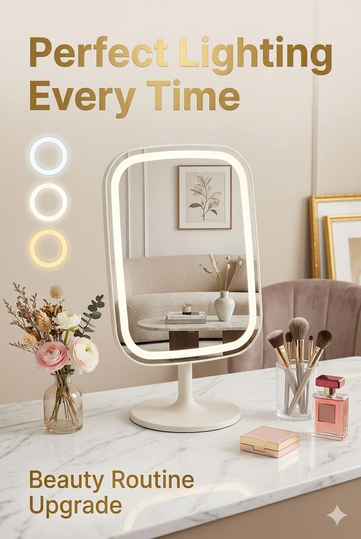 LED Makeup Mirror with Touch Control